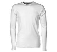 Tee Jays Mens Long Sleeve Interlock Tee - White - L