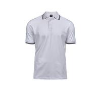 TEE JAYS Men's Luxury Fashion Stripe Polo in Off-White | Size: 2XL TEE JAYS Off-White 2XL