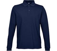 Tee Jays Mens Luxury Stretch L/S Polo - Navy Blue - XL