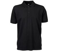 Tee Jays Mens Luxury Stretch Short Sleeve Polo Shirt - Black - X-Large