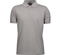 Tee Jays Mens Luxury Stretch Short Sleeve Polo Shirt - Grey - M