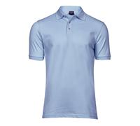 TEE JAYS Men's Luxury Stretch Short Sleeve Polo Shirt in Light Blue | Size: Large TEE JAYS Light Blue L