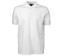 Tee Jays Mens Luxury Stretch Short Sleeve Polo Shirt - White - Large