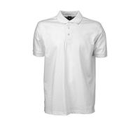 Tee Jays Mens Luxury Stretch Short Sleeve Polo Shirt - White - Small
