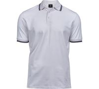 TEE JAYS Men's Luxury Stripe Polo Shirt in Off-White | Size: 3XL TEE JAYS Off-White 3XL