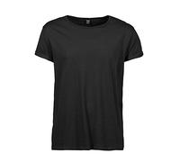 Tee Jays Mens Roll Up Sleeve Tee Colour=Black Size=S