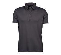Tee Jays Mens Short Sleeve Polo Shirts, Dark Grey, Small. TJ1440