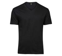 TEE JAYS Men's Sof V Neck T-Shirt in Black | Size: 2XL TEE JAYS Black 2XL
