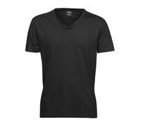 TEE JAYS Men's Soft Touch V Neck Fashion T-Shirt in Black | Size: 2XL TEE JAYS Black 2XL