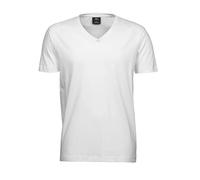 TEE JAYS Men's Soft Touch V Neck Fashion T-Shirt in White | Size: 2XL TEE JAYS White 2XL