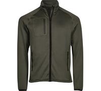 Tee Jays Mens Stretch Fleece Jacket Stand Up Collar 2 Zippered Front Pocket Coat
