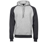 Tee Jays Two-Tone Contrast Hooded Sweatshirt Baseball Hoodie