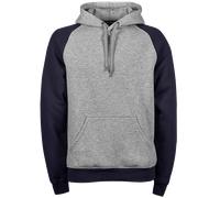 Tee Jays Two-Tone Contrast Hooded Sweatshirt Baseball Hoodie