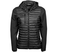 TEE JAYS Women's Crossover Hooded Jacket in Black | Size: Large TEE JAYS Black L