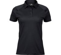 TEE JAYS Women's Luxury Sport Polo Shirt in Black | Size: Small TEE JAYS Black S