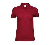 TEE JAYS Women's Luxury Stretch Polo Shirt in Red | Size: 12-14 TEE JAYS Red 12-14