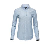 TEE JAYS Women's Perfect Long Sleeve Oxford Shirt in Light Blue | Size: 3XL TEE JAYS Light Blue 3XL