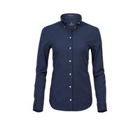 TEE JAYS Women's Perfect Long Sleeve Oxford Shirt in Navy | Size: Large TEE JAYS Navy L
