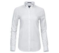 TEE JAYS Women's Perfect Long Sleeve Oxford Shirt in White | Size: XL TEE JAYS White XL