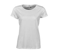 TEE JAYS Women's Roll Sleeve Cotton T-Shirt in White | Size: Small TEE JAYS White S