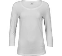 Tee Jays Womens Stretch 3/4 Sleeve Tee Ladies Short Sleeve Cotton T-Shirt Top