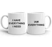 Tee Kiki Everything - Coffee Cups Set of 2 Wedding Gift Coffee Mug Set, Wedding Valentine's Day Couples Couple Friends, Farbe2:White