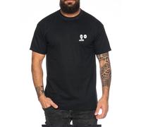 Tee Kiki OK Sait Men's Embroidered T-Shirt - Pirate Punch Anime Luffy Manga One Comic, Color:Black, Size:L