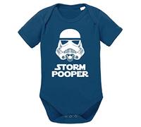 Tee Kiki Storm Pooper Proverbs Baby Romper Organic Cotton Bodysuit Boys & Girls 0-12 Months, Größe2:80/10-12 Month, Baby:Dark Blue