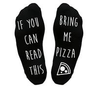 Tee Monkey Bring Me Pizza Sole Socks One Size Black Lover Funny Joke Gift Idea Her Girlfriend Wife Mum