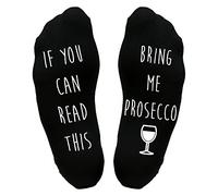 Tee Monkey Bring Me Prosecco Sole Socks One Size Black Funny Joke Gift Idea Her Girlfriend Wife Mum Wine