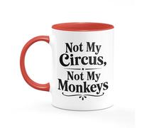 Tee Monkey Not My Circus, Not My Monkeys Mug Funny Sarcastic Office Manager Boss Friend Gift