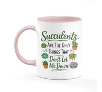 Tee Monkey Succulents Don't Let Me Down Mug Funny Lover House Plants Gift for Her Mum Friend