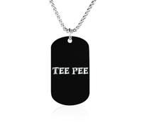 Tee Pee Funny Memorial Necklace Lightweight Printed Photo Necklaces Metal Tag Pendant