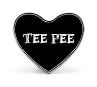 Tee Pee Printed Heart Brooches Colorful Fashion Pins Badge for Backpacks Shirts Scarf