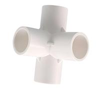 Tee Pipe Connectors, 3-Way /4-WayElbow PVC Fitting Connectors Water Pipe Joints for Irrigation Watering PVC Pipe,Tee Corner Fittings 3 Way Connector Four-Connections 20mm
