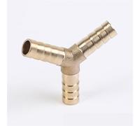 Tee Pipe Fitting 1PC Brass Barb Pipe Fitting Y Type 3 Way Tee Connector for 4/5/6/8/10/12/14/16/19mm Hose Copper Tube Fittings(8mm)
