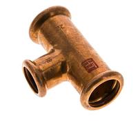 Tee Press Fitting - 18mm Female & 22mm - Copper alloy