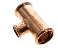Tee Press Fitting - 28mm Female & 42mm - Copper alloy