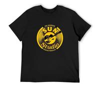 Tee Shirt New Unisex Legendary Rock N Roll Record Company Sun Studio T-Shirt Black