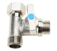 Tee Stop Valve 20mm Compression Shutdown 3 Way Diverter Connector Under Sink Splitter Tee Connector Adapter