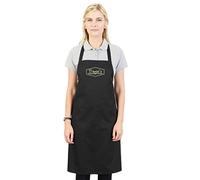 Tee & Sympathy Apron - Embroidered, Black, One Size, Women's Kitchen Apron