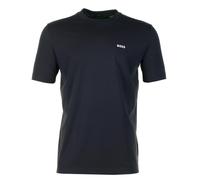 BOSS Mens T-Shirt Hugo Boss Stretch Logo Branded Crew Tee in Dark Blue