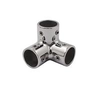 Tee Tube Pipe Connector, 30mm Stainless Steel 3-Way Corner Boat Hand Rail Fitting Marine Grade Handrail Fitting for Yacht