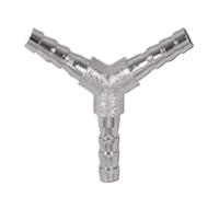Tee Y Reducer 4-19mm Hose Barb Chrome Brass Connector