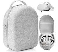 Teeam Hard Carrying Case for Quest 2, VR Gaming Headset Case Hard EVA VR Headset Carrying Case Shell Case Storage Box Storage Carry Travel Case for Quest 2 with Hand Strap (Gray)
