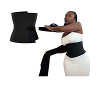 Teebay Snatch Me Up Bandage Wrap for Women Invisible Wrap Waist Trainer Tape Shapewear Postpartum Recovery for Women (Black)