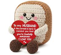 TEEBIM Husband Valentines Day Gifts - Anniversary, Birthday, Valentines Day Gifts for Husband from Wife - Valentine Crochet for Him - Emotional Inspirational Positive Support Toast Crochet