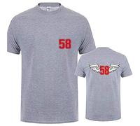 Teec 58 Super Sic Marco Simoncelli T Shirt Man Moto Gp Tee Clothes Cotton Short Double Sides Print T Shirt Man Tops Grey XXL