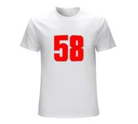 Teec 58 Super Sic Marco Simoncelli T Shirt Man Moto Gp Tee Clothes Cotton Short Sleeve Double Sides Print T Shirt Man Tops White 3XL