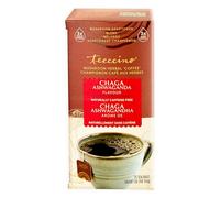 Teeccino Chaga Ashwagandha Tea - Butterscotch Cream - Organic Mushroom Adaptogenic Herbal Tea, 3x More Herbs than Regular Tea Bags, Prebiotic - 25 Tea Bags
